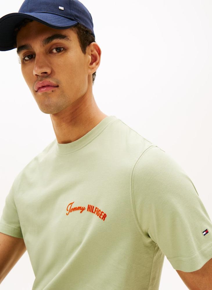 TOMMY HILFIGER Back Logo Jersey Crew Neck T-Shirt - Image 3