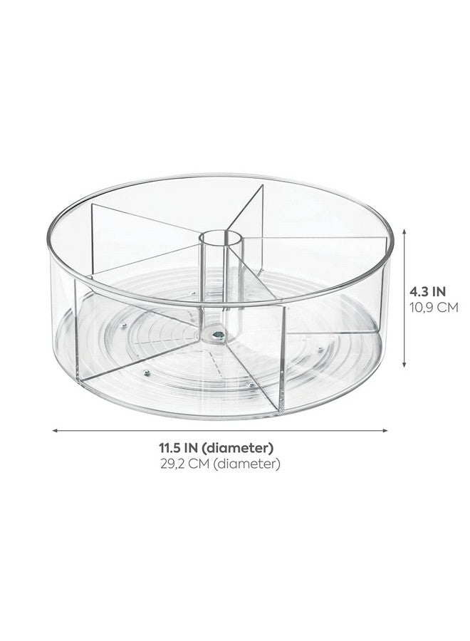 إنترديزاين منظم طاولة دوارة بلاستيكي معاد تدويره من آي ديزاين، مناسب للمخزن والحمام والتخزين العام والمزيد، من مجموعة لينوس، 11.5 بوصة، شفاف - Image 2