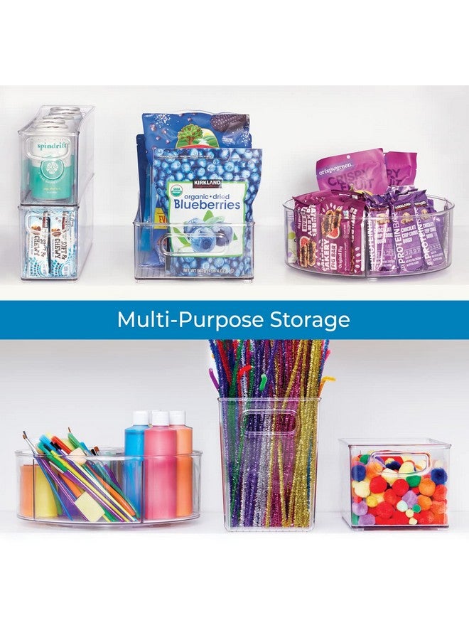 إنترديزاين منظم طاولة دوارة بلاستيكي معاد تدويره من آي ديزاين، مناسب للمخزن والحمام والتخزين العام والمزيد، من مجموعة لينوس، 11.5 بوصة، شفاف - Image 5