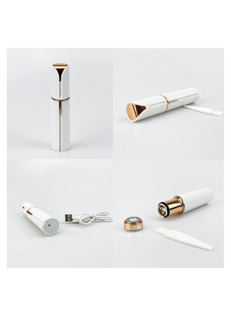 Electric Facial Hair Remover, Women’s Portable Facial Hair Trimmer, Best Painless Flawless Hair Remover for Women Bikini Area, Peach Fuzz, Upper Lip - Image 5