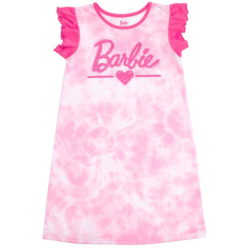 Barbie Little Girls Nightgown Pajamas Tie Dye 6 - Image 1