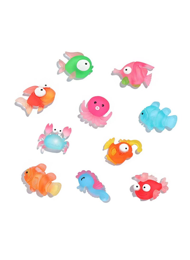 SYOSI 50 Pieces Flatback Ocean Animals Resin Slime Charms Jewelry Making Charms  Earing Pendant Key Chain Charms for Earrings Necklace Keychain Making DIY Scrapbooking Crafts Cell Phone Case Making  - Image 1