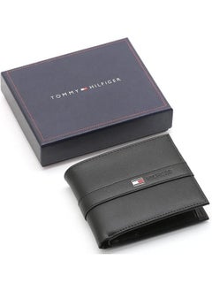 Tommy Hilfiger Men's Double Layer Wallet - Classic - Black - Leather