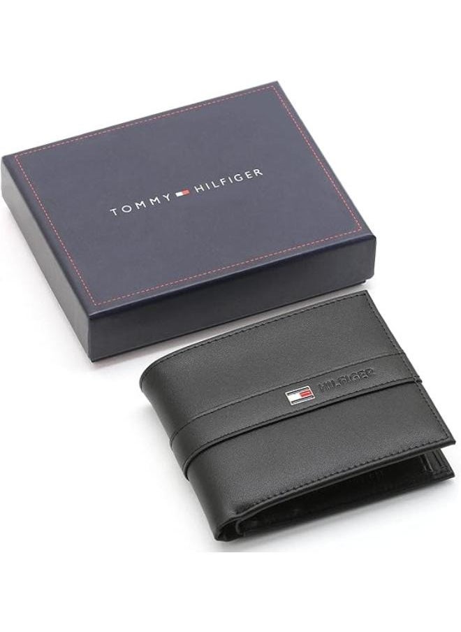 Tommy Hilfiger Plus - Tommy Hilfiger Men's Double Layer Wallet - Classic - Black - Leather - Image 1