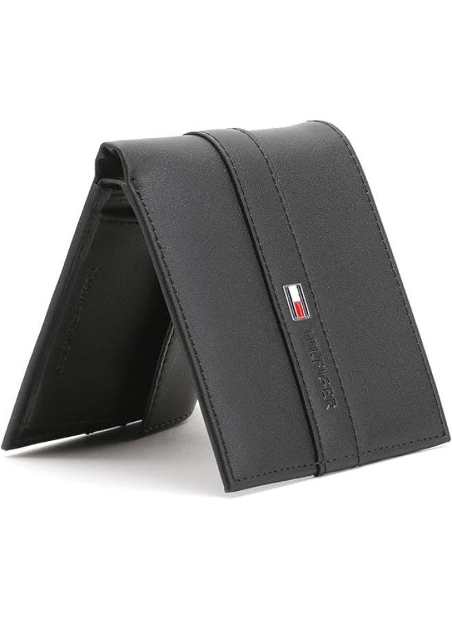 Tommy Hilfiger Plus - Tommy Hilfiger Men's Double Layer Wallet - Classic - Black - Leather - Image 1