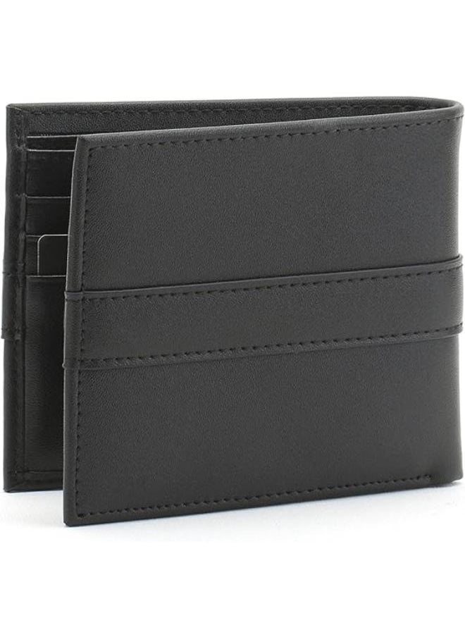 Tommy Hilfiger Plus - Tommy Hilfiger Men's Double Layer Wallet - Classic - Black - Leather - Image 1