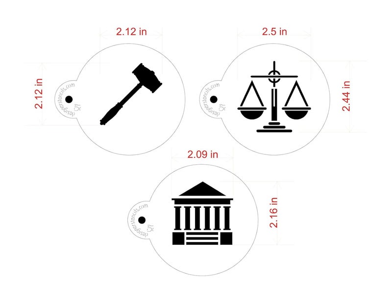Designer Stencils Law and Justice Cookie Stencil C995 by Designer Stencils - Image 5