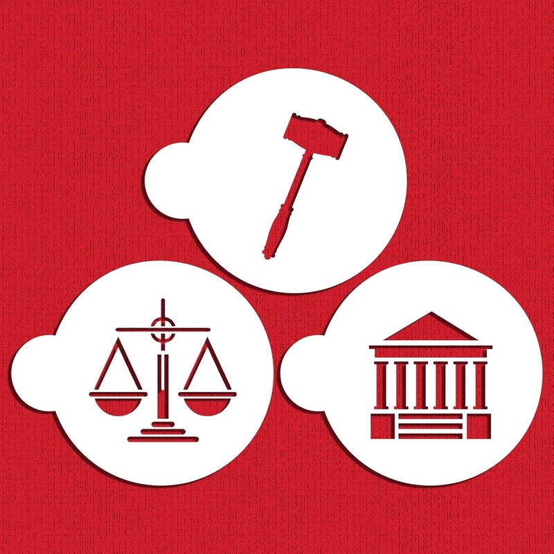 Designer Stencils Law and Justice Cookie Stencil C995 by Designer Stencils - Image 2