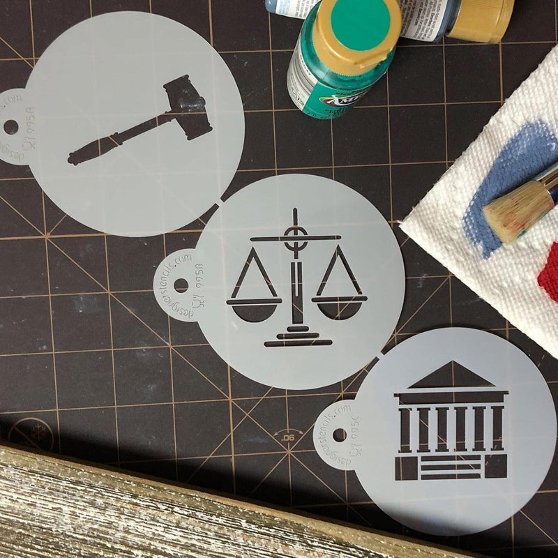 Designer Stencils Law and Justice Cookie Stencil C995 by Designer Stencils - Image 4