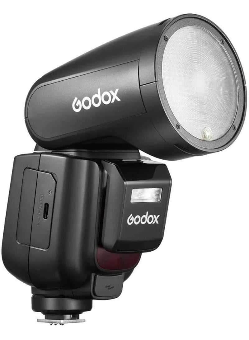 Godox V1 Pro TTL Li-ion Round Head Flash for Canon – High-Speed Sync, Magnetic Modifier Mount, Black - Image 1