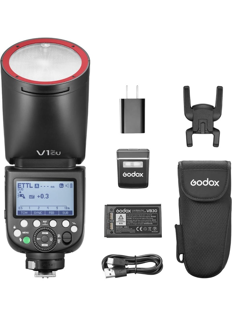 Godox V1 Pro TTL Li-ion Round Head Flash for Canon – High-Speed Sync, Magnetic Modifier Mount, Black - Image 3