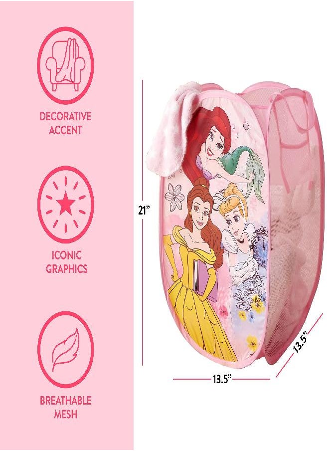 Idea Nuova - Disney Princess Pop Up Hamper with Durable Handles, 21"H x 13.5"W x 13.5" L - Image 1