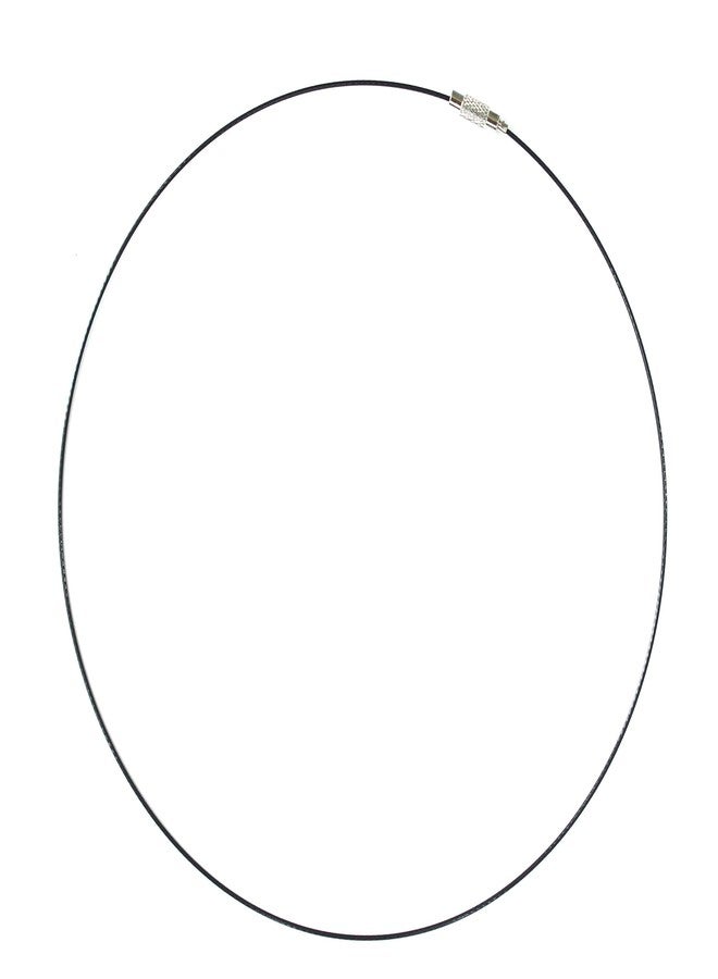 ALL in ONE 10pcs Steel Wire Choker Necklace Screw Clasps (Black) - Image 4