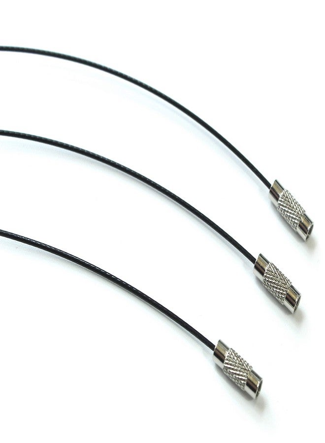 ALL in ONE 10pcs Steel Wire Choker Necklace Screw Clasps (Black) - Image 2