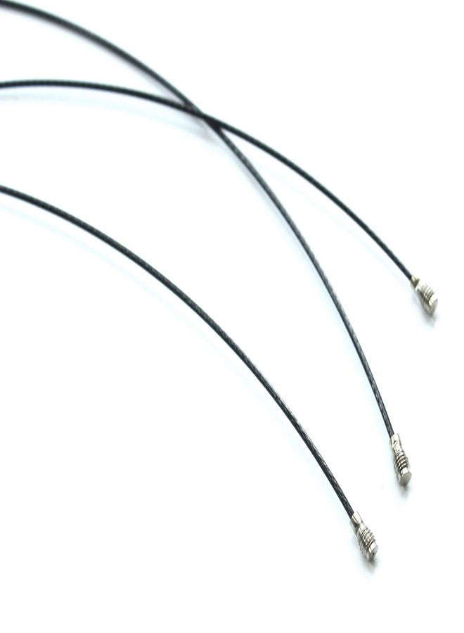 ALL in ONE 10pcs Steel Wire Choker Necklace Screw Clasps (Black) - Image 3