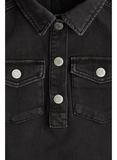 اتش اند ام A-line twill dress