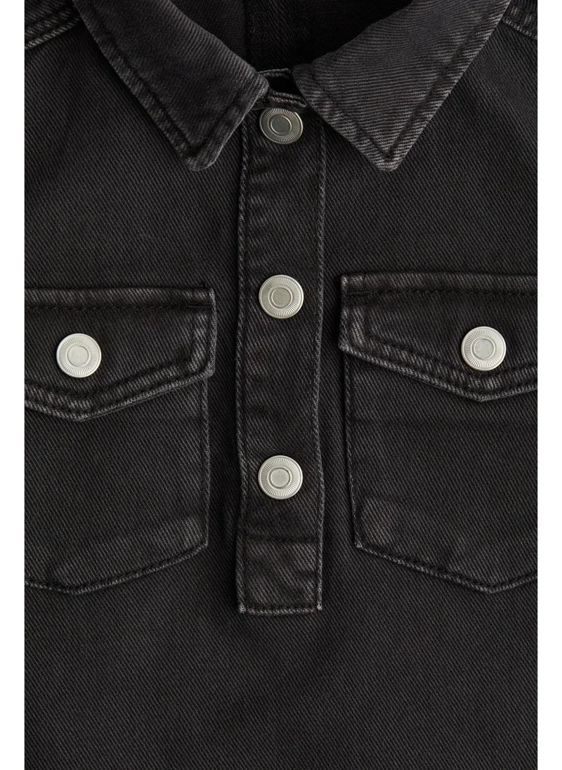 اتش اند ام A-line twill dress