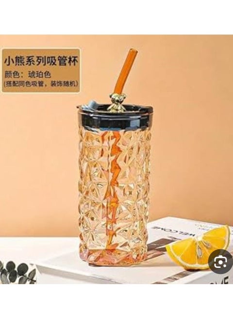 Double Wall Leakproof Glass Cup for Hot and Cold Drinks Multicolor