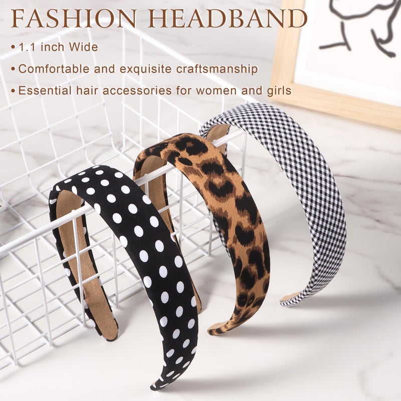DiyJibb Headbands for Women - 1 Inches Wide Headbands - Solid Color Headband Fashion Hair Accessories- Trendy Women Girls Non Slip Fashion Hair Bands- Thick Elastic Hair Bands for Women's Hair 6PCS - Image 3