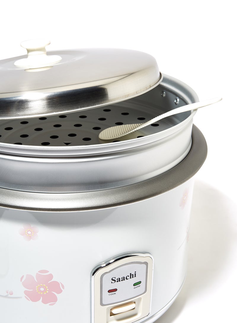 Saachi Rice Cooker with Steamer, Automatic Temperature Control, Aluminum Alloy Pot and Keep-Warm Function 4.6 L 1600 W NL-RC-5177-WH White - Image 2