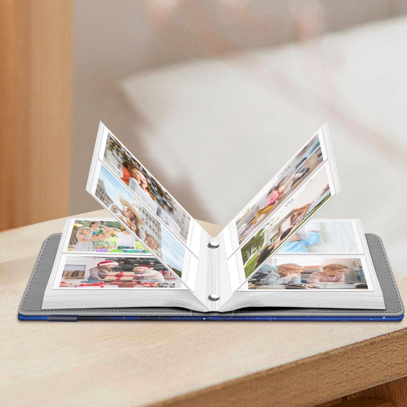 Fintie Instax Mini Photo Album for 2x3-Inch Film - 104 Pockets Small Albums for Fujifilm Instax Mini 12/11/99/40/7+/EVO/LiPlay/Link 3-2-1 Instant Camera/Polaroid Hi-Print Printer, Starry sky - Image 4