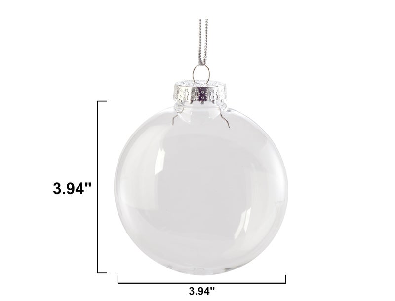 Creative Hobbies Clear Plastic Fillable Christmas Ornament Discs 100mm (3.94") - Great for Crafts, Holidays and Weddings | Pack of 12 - Image 3
