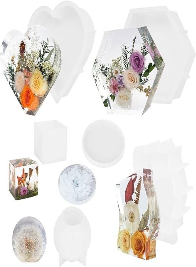 6 pieces of large silicone molds for casting in attractive shapes - Image 1