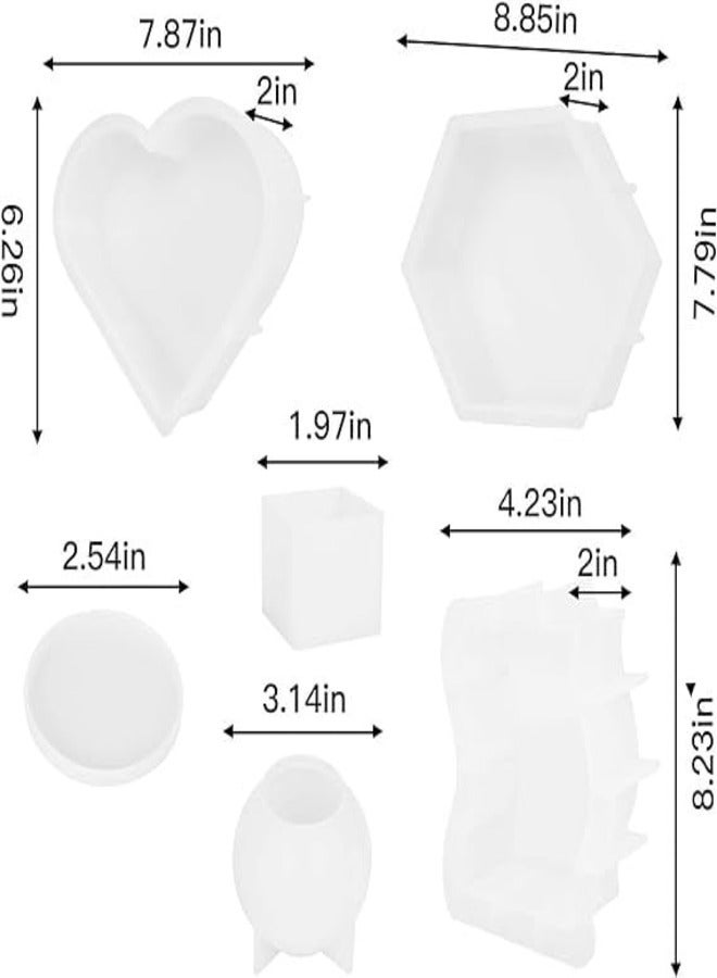 6 pieces of large silicone molds for casting in attractive shapes - Image 2