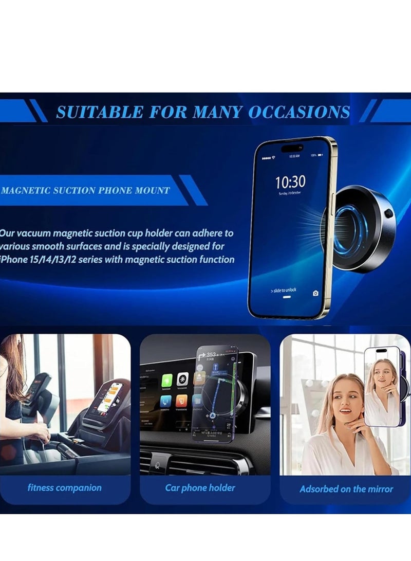 JAJEEK "NEW Magnetic Suction Phone Holder – Intelligent Car Mount with 360° Adjustable Magnetic Grip (Black)" - Image 2
