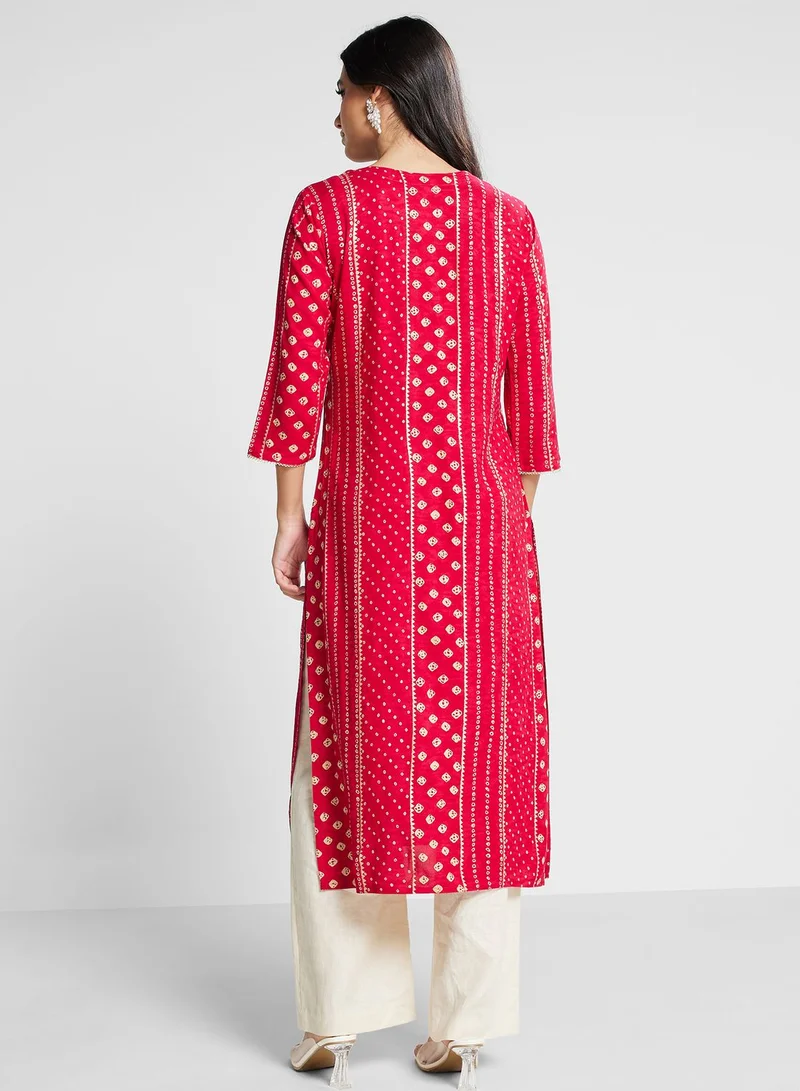 kolaba Embroidered Sequined Kurti