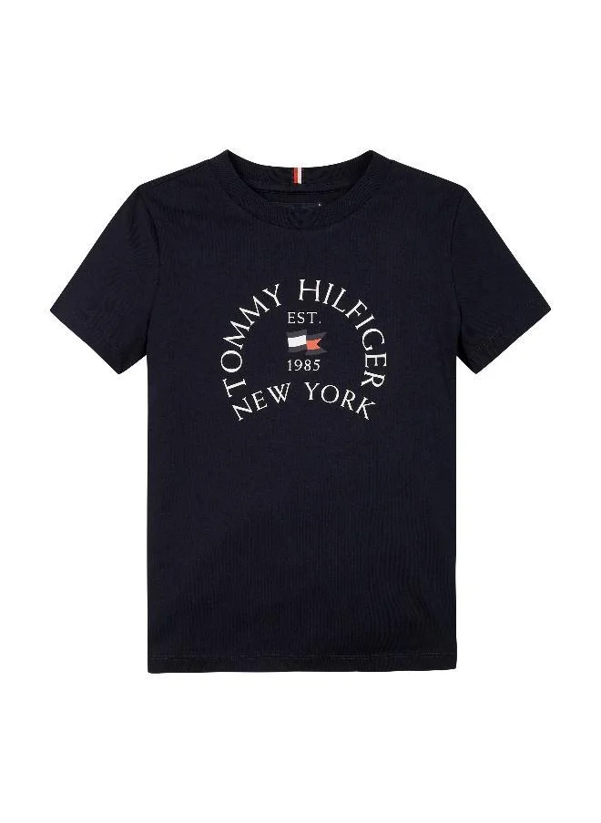 TOMMY HILFIGER Youth Logo Crew Neck T-Shirt