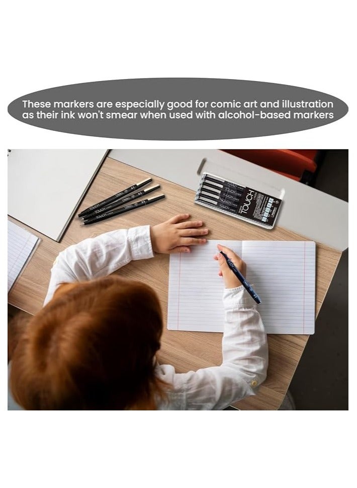 TOUCH ShinhanArt TOUCH Liner 5 Pen Set – Cool Grey | Precision Fineliner Drawing Pens for Sketching, Illustration & Technical Art - Image 5