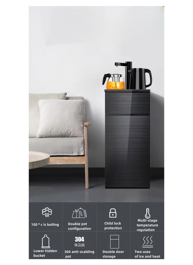Intelligent Water Dispenser with Bottom Loading hot & Room Temperature Options ,Vertical Tea Bar Machine with Remote Control ,Smart Temperature Sensor, Durable for Home, Office & Kitchen
