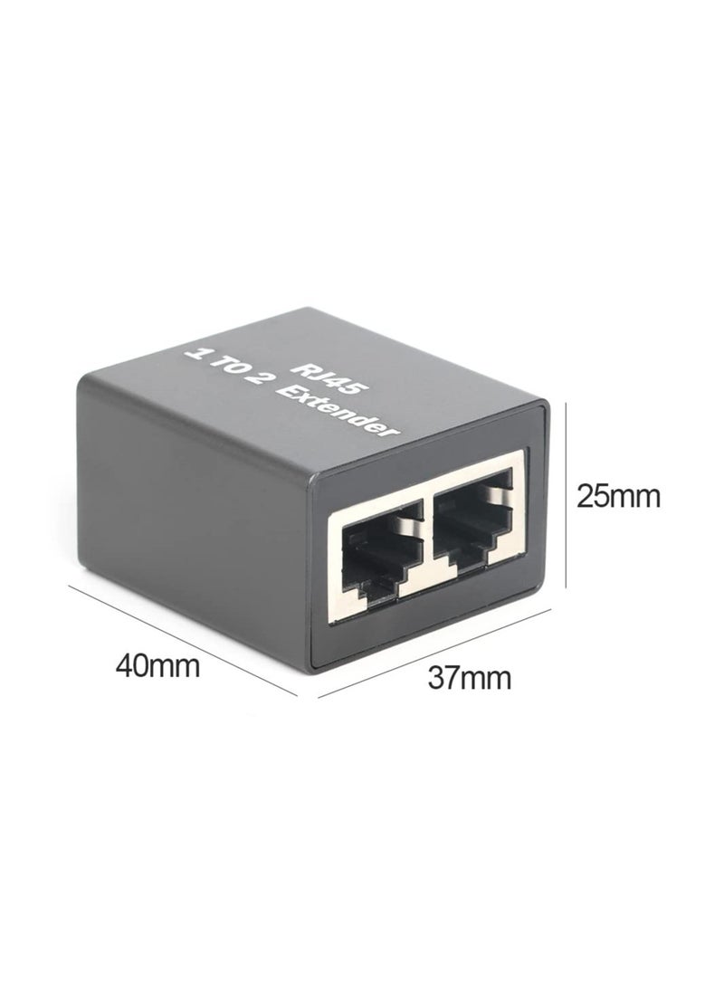 SYOSI - Ethernet Splitter RJ45 1 to 2 Splitter Coupler LAN Internet Divider Network Adapter Female to Dual Female Ethernet Connector Socket Extender for Cat5 Cat5e Cat6 Cat7 Cat8 Cables - Image 1