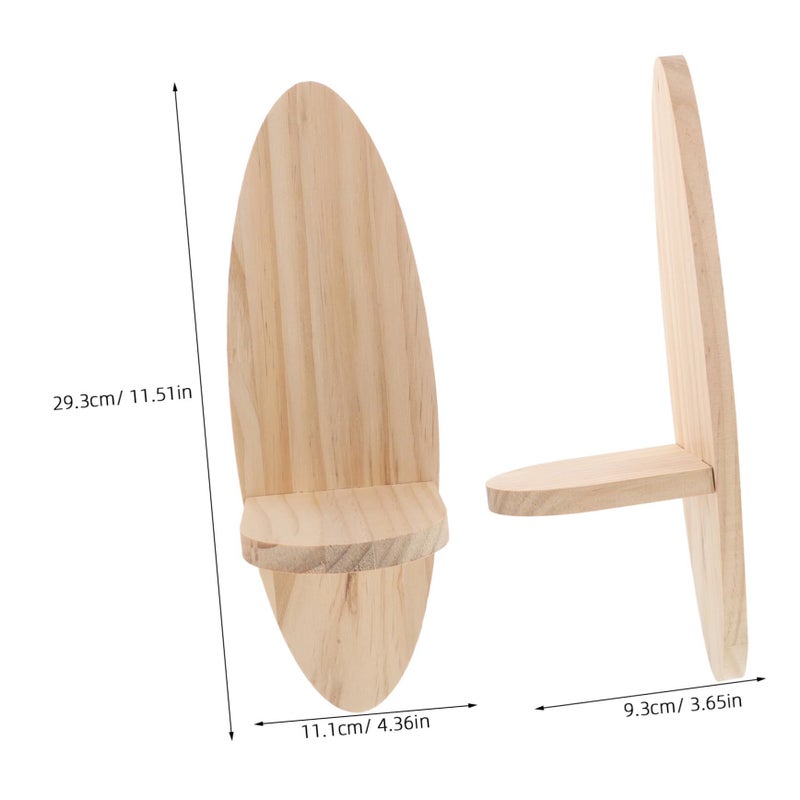 Modern Oval Wooden Floating Shelf For Living Room Wall Decor - Image 2