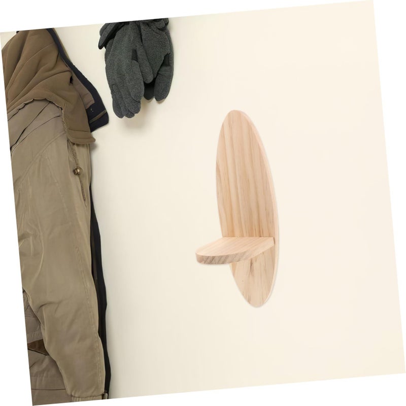 Modern Oval Wooden Floating Shelf For Living Room Wall Decor - Image 5