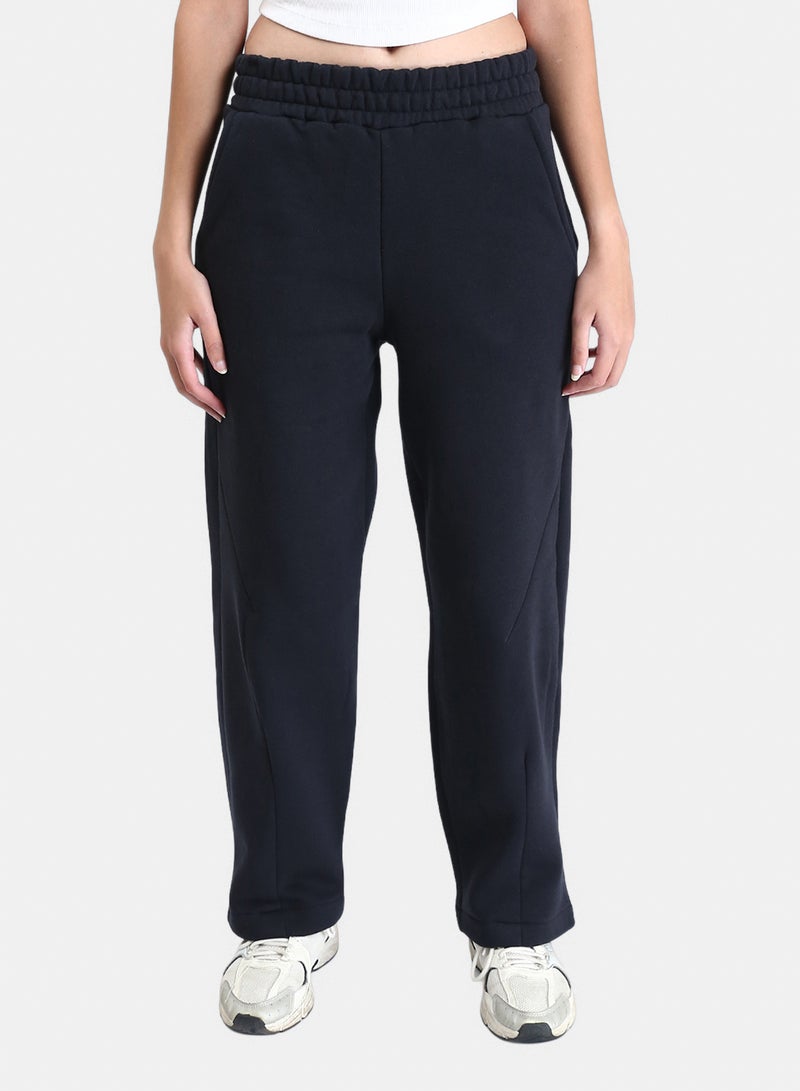 RAVIN Women Slip On Comfy Cotton Pants Black - Image 1