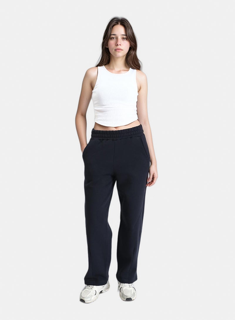 RAVIN Women Slip On Comfy Cotton Pants Black - Image 4