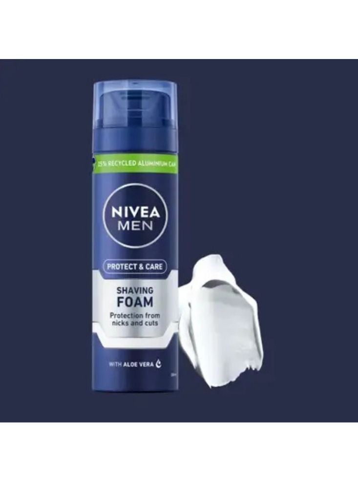 Nivea Men Protect & Care Shaving Foam – Aloe Vera Smooth Shave Protection 200ml - Image 3
