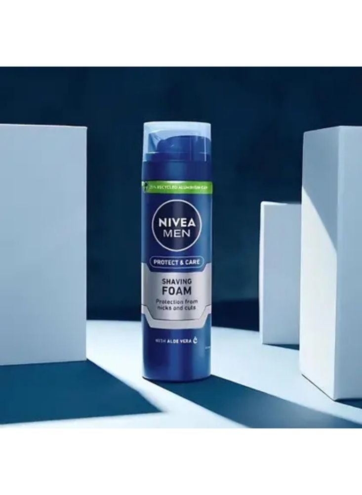 Nivea Men Protect & Care Shaving Foam – Aloe Vera Smooth Shave Protection 200ml - Image 4