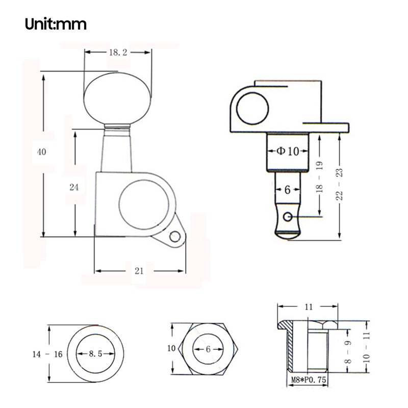 Ukulele Tuning Pegs 4 Pcs Silver Closed Style : 15 Gear Ratio For Stable Accurate Tuning - Metal Plastic Build For Long Ukulele String Tuning - Image 5