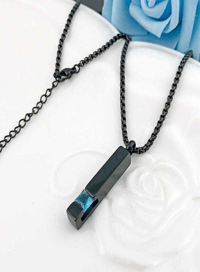 يوفينغ قلادات يوفينغ لحفظ الرماد، جرار مكعبة الشكل مرصعة بأحجار الميلاد لحفظ رماد الموتى، ميدالية تذكارية لحفظ الرماد، مجوهرات تذكارية لحفظ الرماد (ديسمبر) - Image 5