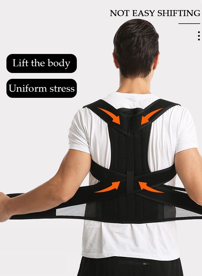 DUNISO Posture Corrector for Women and Men, Back Brace Fully Adjustable & Comfy, Muscle Memory Support Straightener, Providing Pain Relief from Neck, Shoulder, and Upper and Lower Back - Image 3