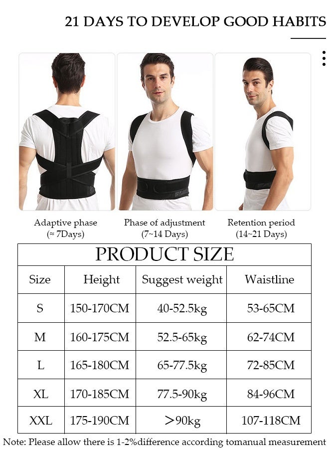 DUNISO Posture Corrector for Women and Men, Back Brace Fully Adjustable & Comfy, Muscle Memory Support Straightener, Providing Pain Relief from Neck, Shoulder, and Upper and Lower Back - Image 2