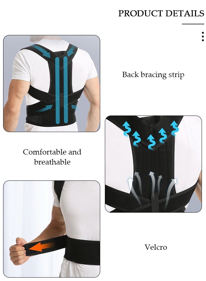 DUNISO Posture Corrector for Women and Men, Back Brace Fully Adjustable & Comfy, Muscle Memory Support Straightener, Providing Pain Relief from Neck, Shoulder, and Upper and Lower Back - Image 5