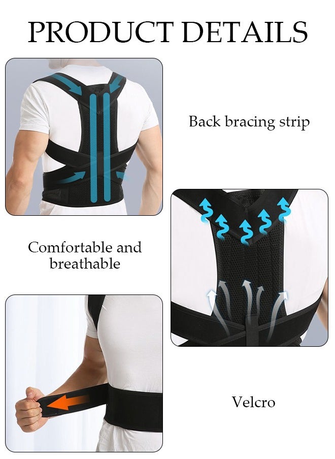 DUNISO Posture Corrector for Women and Men, Back Brace Fully Adjustable & Comfy, Muscle Memory Support Straightener, Providing Pain Relief from Neck, Shoulder, and Upper and Lower Back  - Image 3