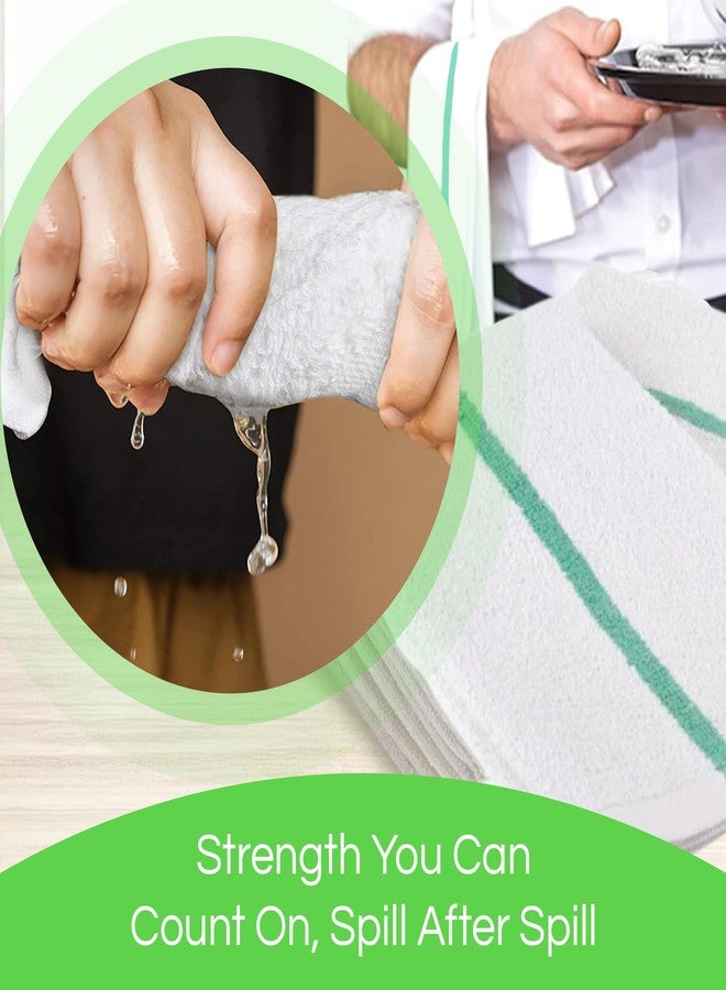 Towels N More مناشف تنظيف المطبخ من Towels N More، 60 قطعة، 30 أونصة من القطن، قابلة لإعادة الاستخدام، بجودة تجارية (مخطط أخضر) - Image 5