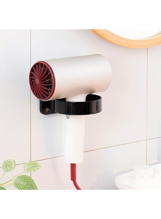 Hair Dryer Holder, Bathroom Blow Dryer Stand, Hair Care Tools Holder Wall Mount, Styling Tool Organizer for Hair Dryer - Extra Large Rim (Black, L 3.7”×W 2.1”×H 4.3”) - Image 4