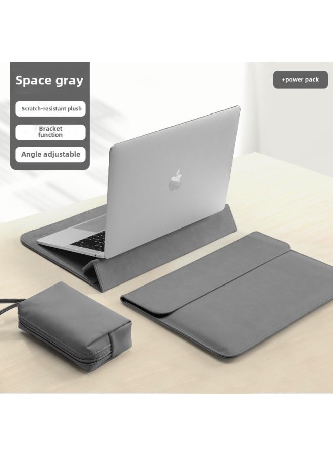 Laptop Bracket For Apple Macbook Air13.3 Lenovo Small Pro14 Huawei-Color:Bracket Liner + Accessory Package ]★Three-speed Angle Adjustable Plush Lining-Applicable Model:16 Inch