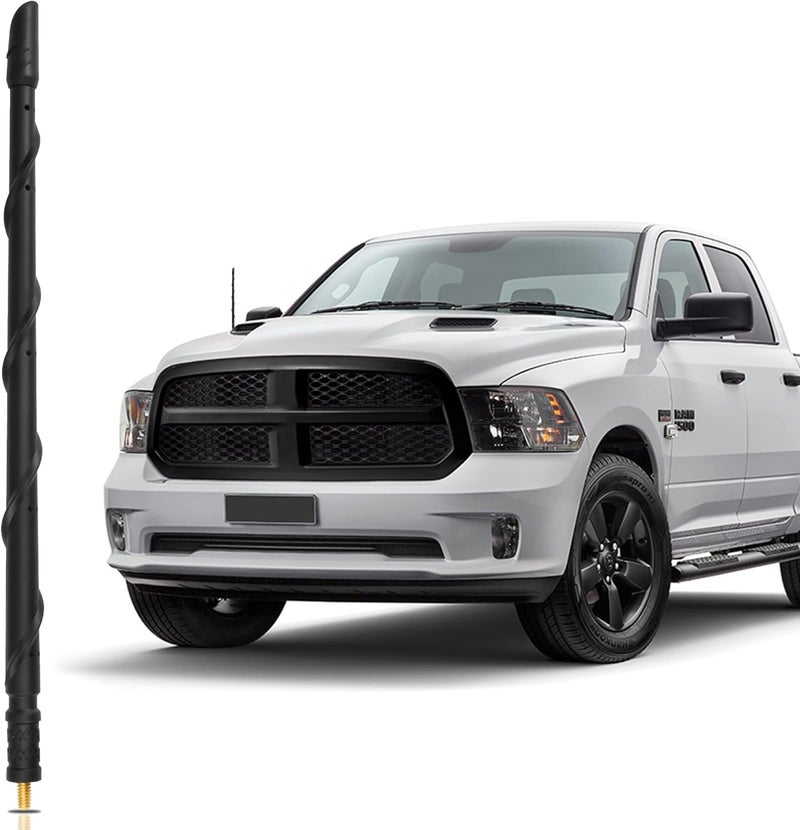 VOFONO 13 Inch Spiral Flex Rubber Antenna for Dodge Ram 1500, 2500, 3500 (2009-2024) - Image 1